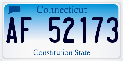 CT license plate AF52173