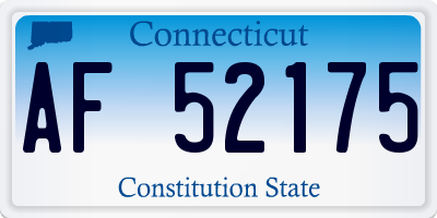 CT license plate AF52175