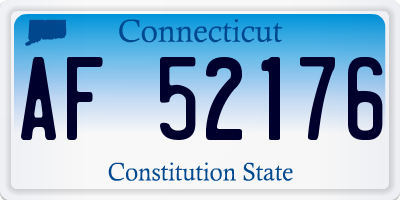 CT license plate AF52176