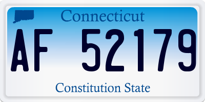 CT license plate AF52179