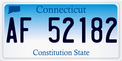 CT license plate AF52182