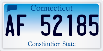 CT license plate AF52185