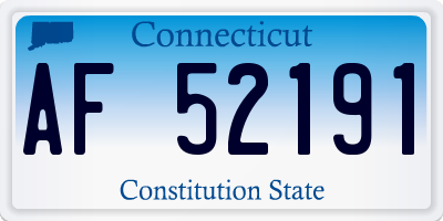 CT license plate AF52191