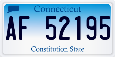 CT license plate AF52195