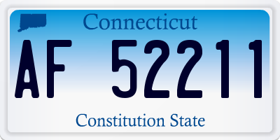 CT license plate AF52211
