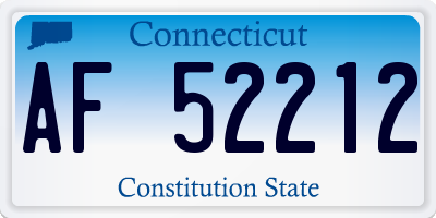 CT license plate AF52212