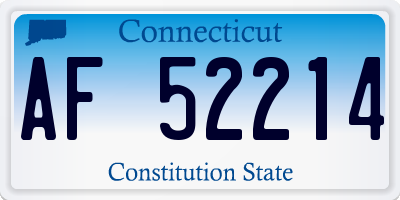CT license plate AF52214