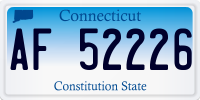 CT license plate AF52226