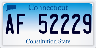 CT license plate AF52229