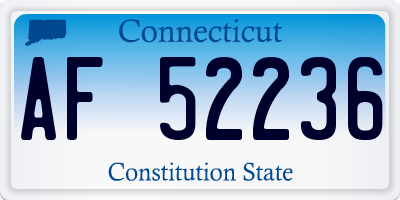 CT license plate AF52236