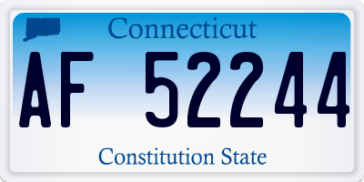 CT license plate AF52244