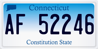 CT license plate AF52246