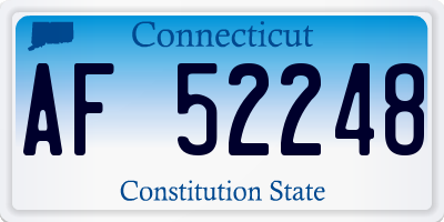 CT license plate AF52248