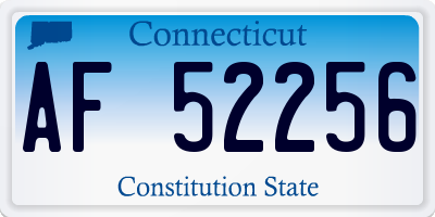 CT license plate AF52256