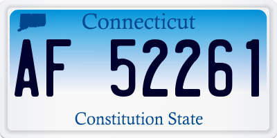 CT license plate AF52261
