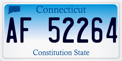 CT license plate AF52264