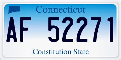 CT license plate AF52271