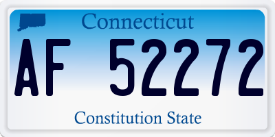 CT license plate AF52272