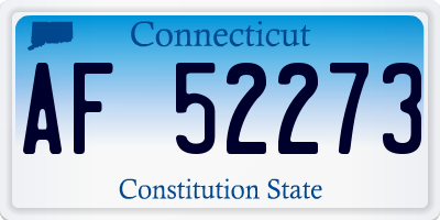 CT license plate AF52273