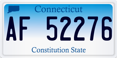 CT license plate AF52276