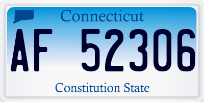CT license plate AF52306