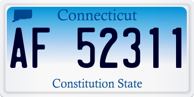 CT license plate AF52311