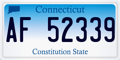 CT license plate AF52339