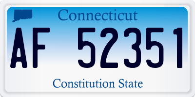 CT license plate AF52351