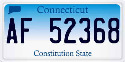 CT license plate AF52368