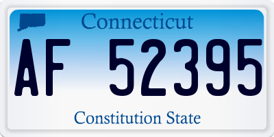 CT license plate AF52395