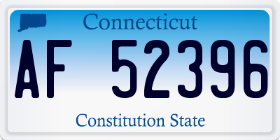 CT license plate AF52396