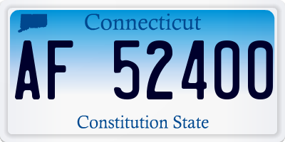 CT license plate AF52400