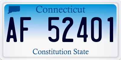CT license plate AF52401