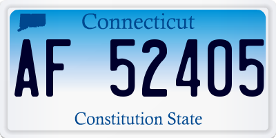 CT license plate AF52405