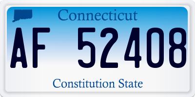 CT license plate AF52408