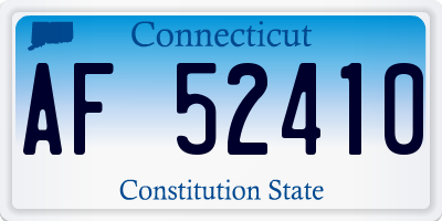 CT license plate AF52410