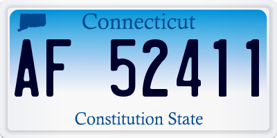 CT license plate AF52411