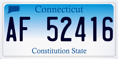 CT license plate AF52416