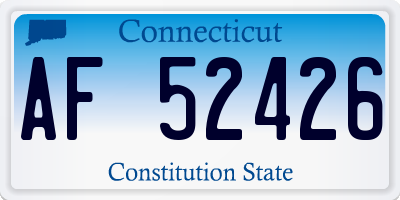 CT license plate AF52426