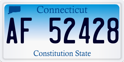 CT license plate AF52428
