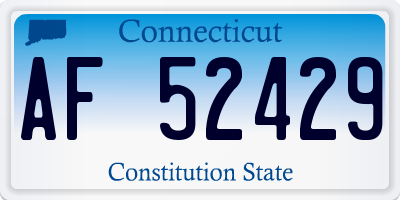 CT license plate AF52429