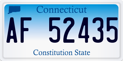 CT license plate AF52435