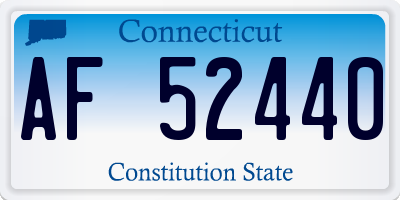 CT license plate AF52440