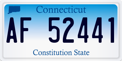 CT license plate AF52441