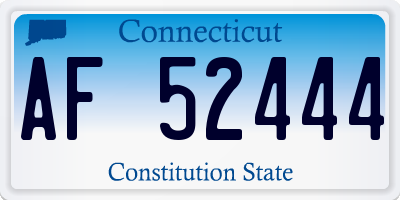 CT license plate AF52444