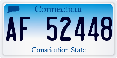 CT license plate AF52448