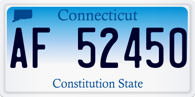 CT license plate AF52450