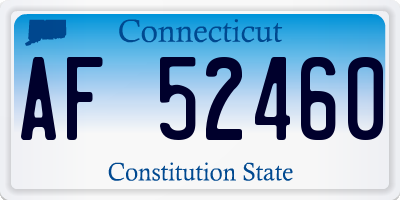CT license plate AF52460