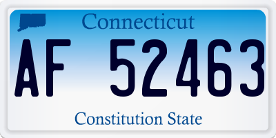 CT license plate AF52463