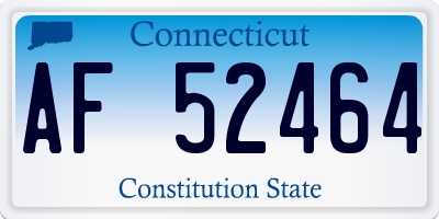 CT license plate AF52464